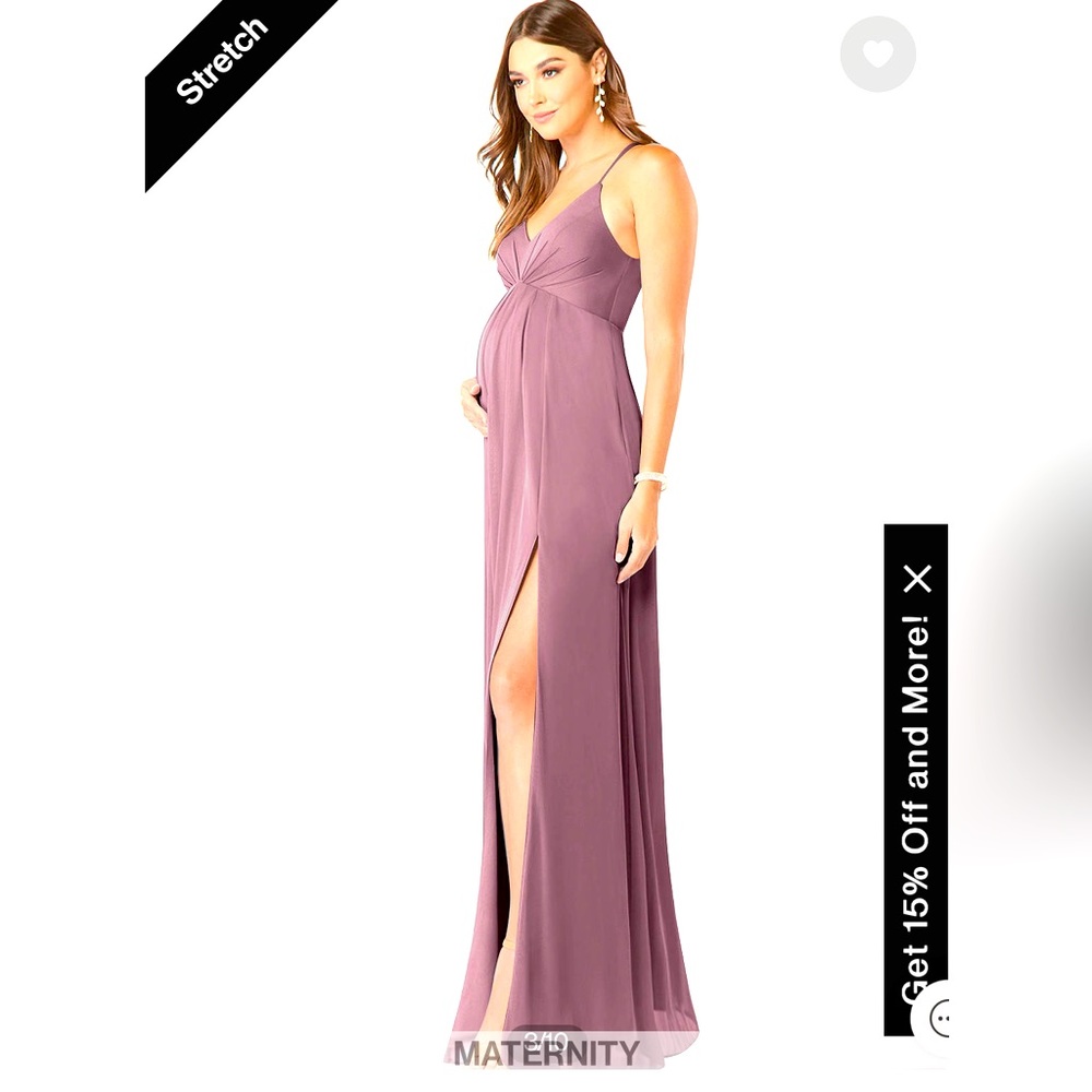 Azazie Annabelle maternity bridesmaid dress in dusty rose